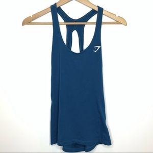 GymShark open Racerback tank top in teal